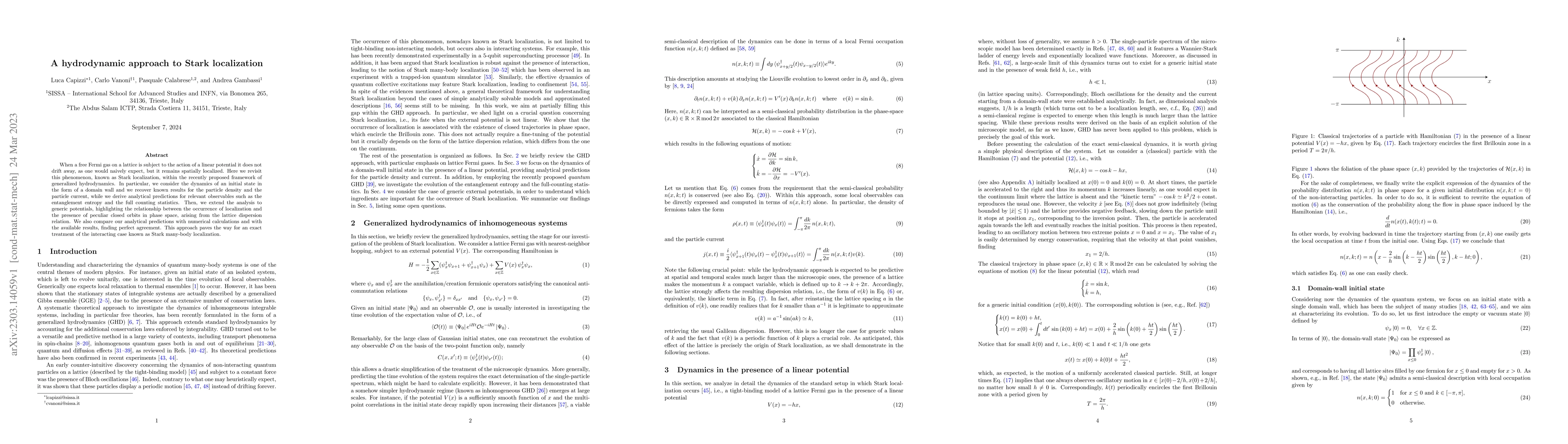 Thumbnail for A hydrodynamic approach to Stark localization