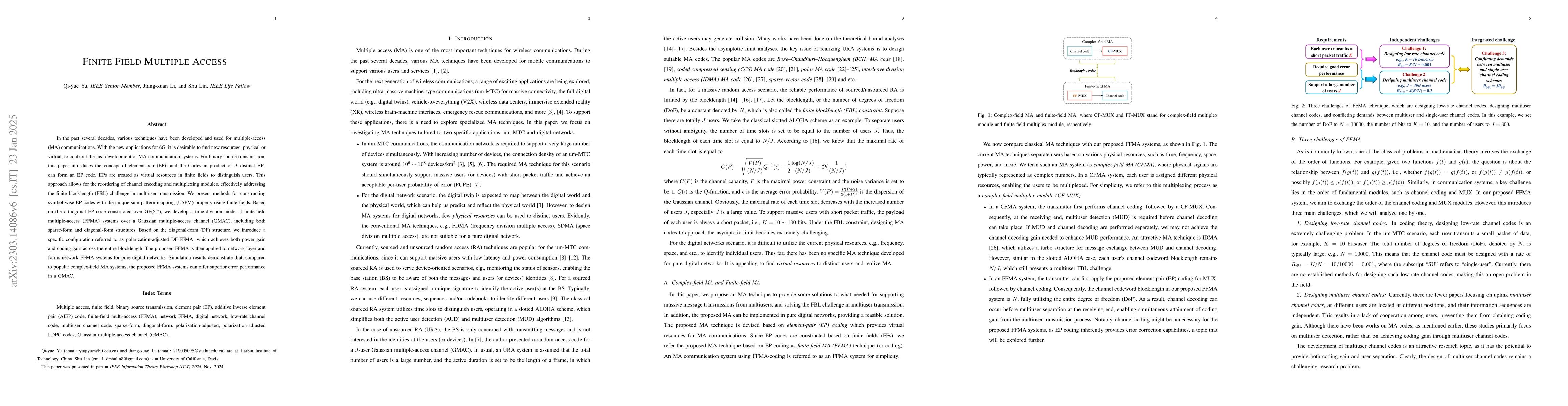 Thumbnail for Finite Field Multiple Access