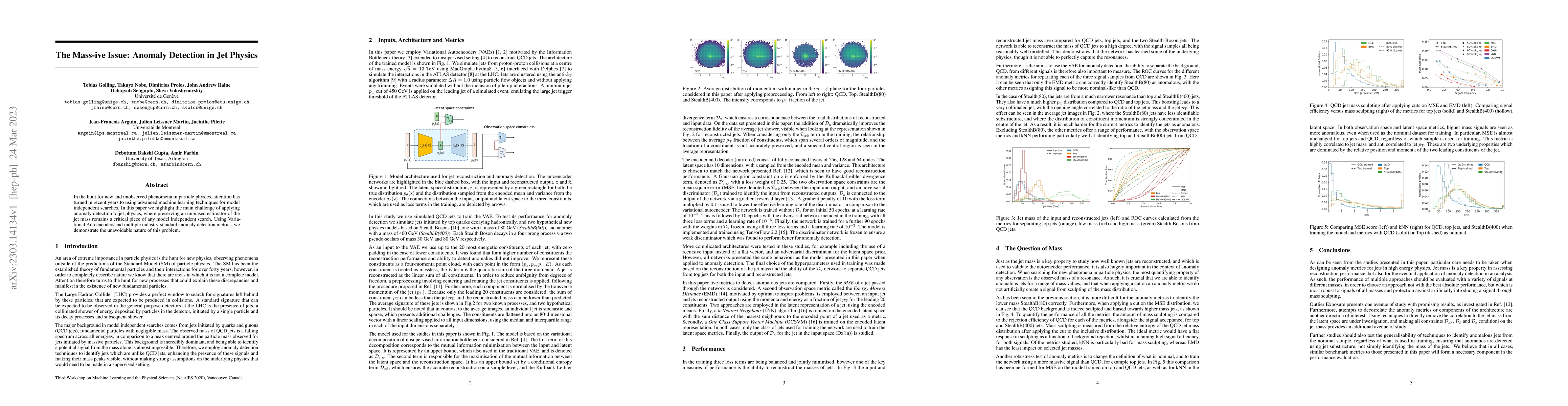 Thumbnail for The Mass-ive Issue: Anomaly Detection in Jet Physics