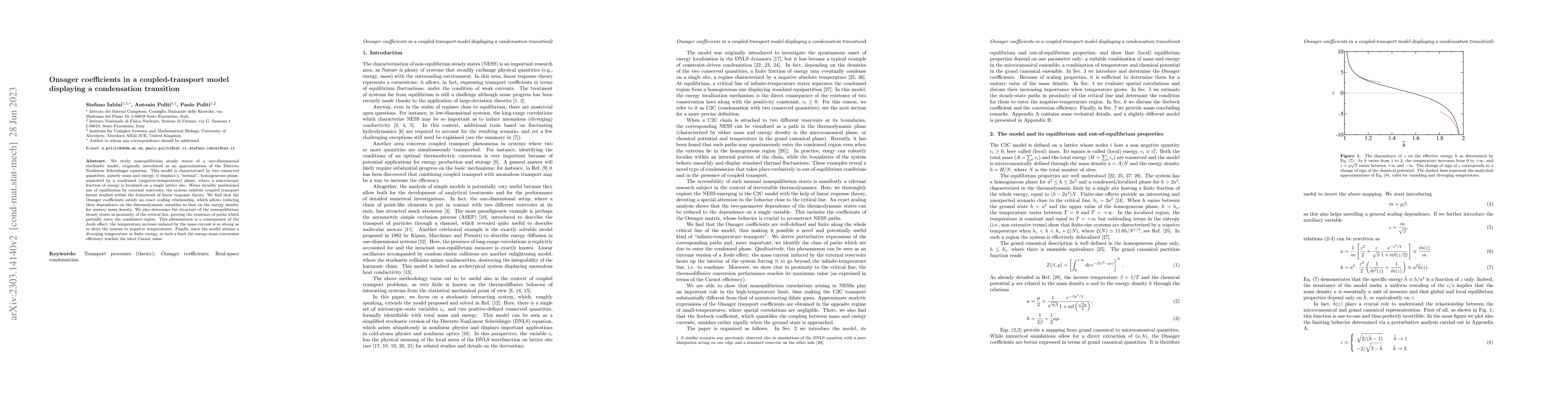 Thumbnail for Onsager coefficients in a coupled-transport model displaying a
  condensation transition