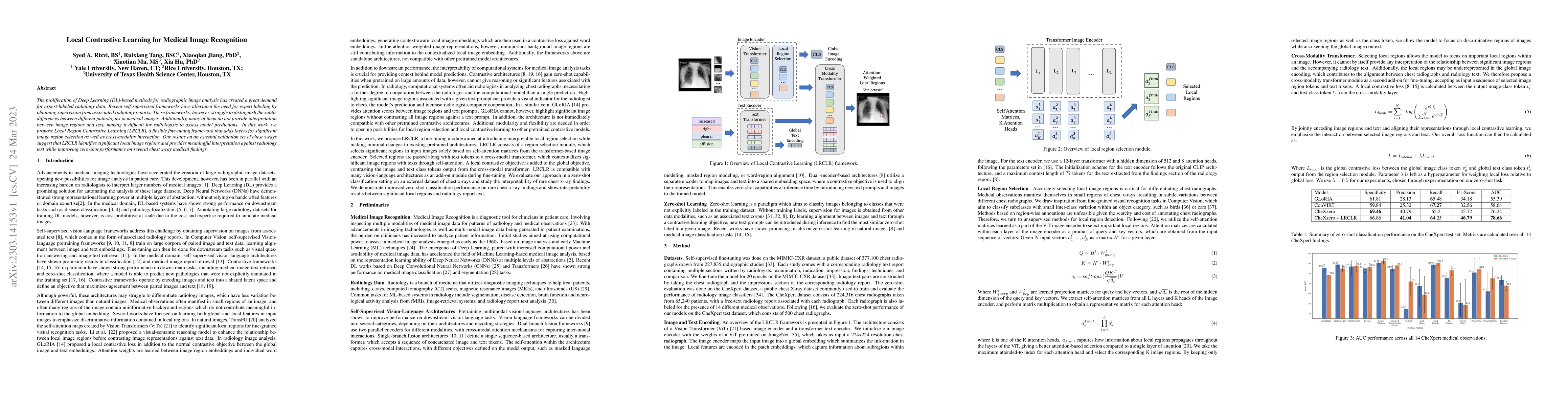 Thumbnail for Local Contrastive Learning for Medical Image Recognition