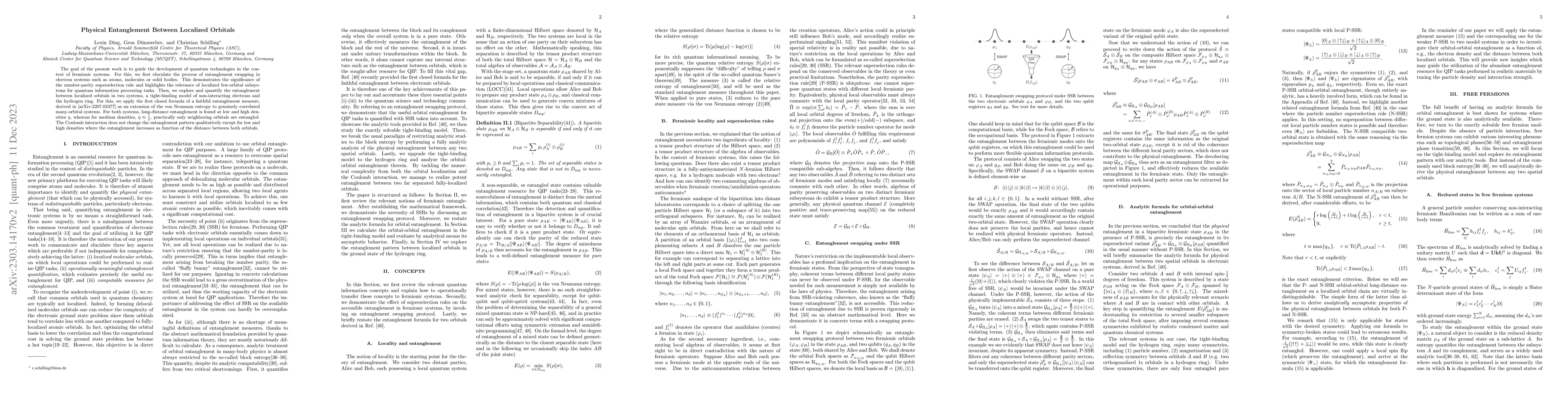 Thumbnail for Physical Entanglement Between Localized Orbitals