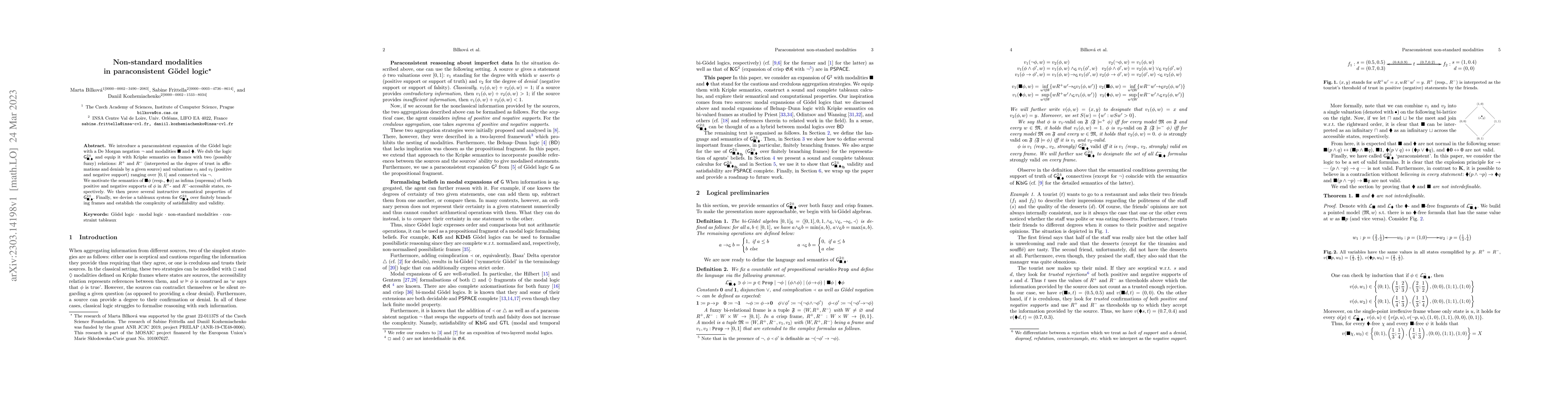 Thumbnail for Non-standard modalities in paraconsistent G\"{o}del logic
