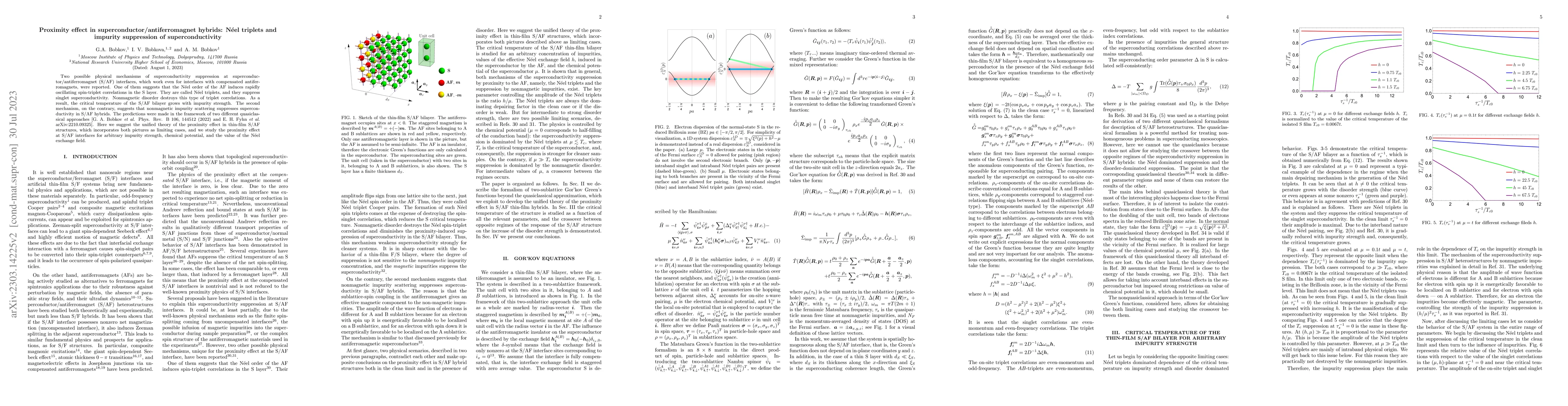 Thumbnail for Proximity effect in superconductor/antiferromagnet hybrids: Neel
  triplets and impurity suppression of superconductivity