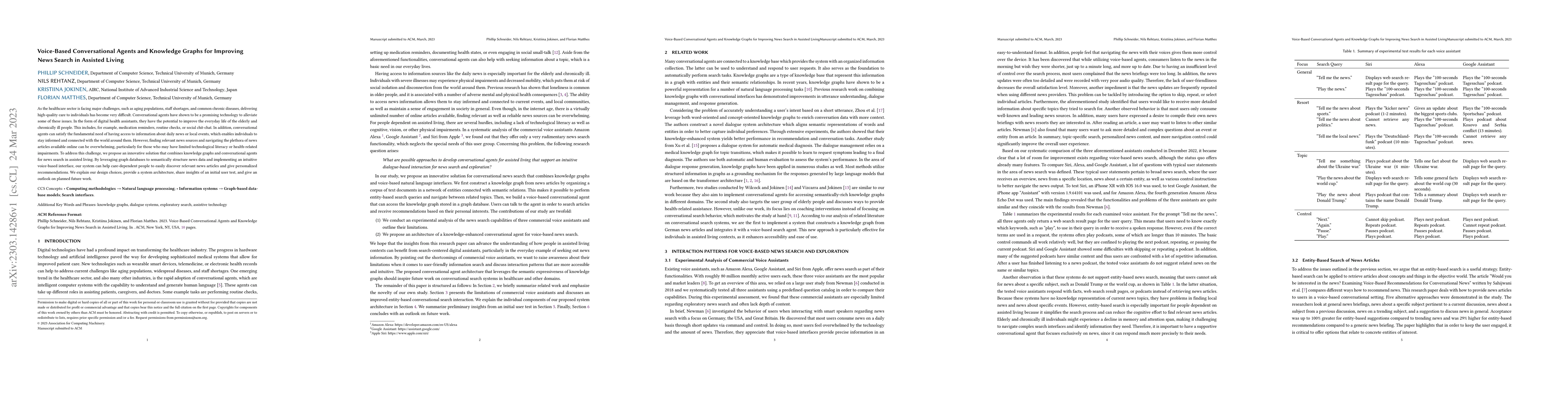 Thumbnail for Voice-Based Conversational Agents and Knowledge Graphs for Improving
  News Search in Assisted Living