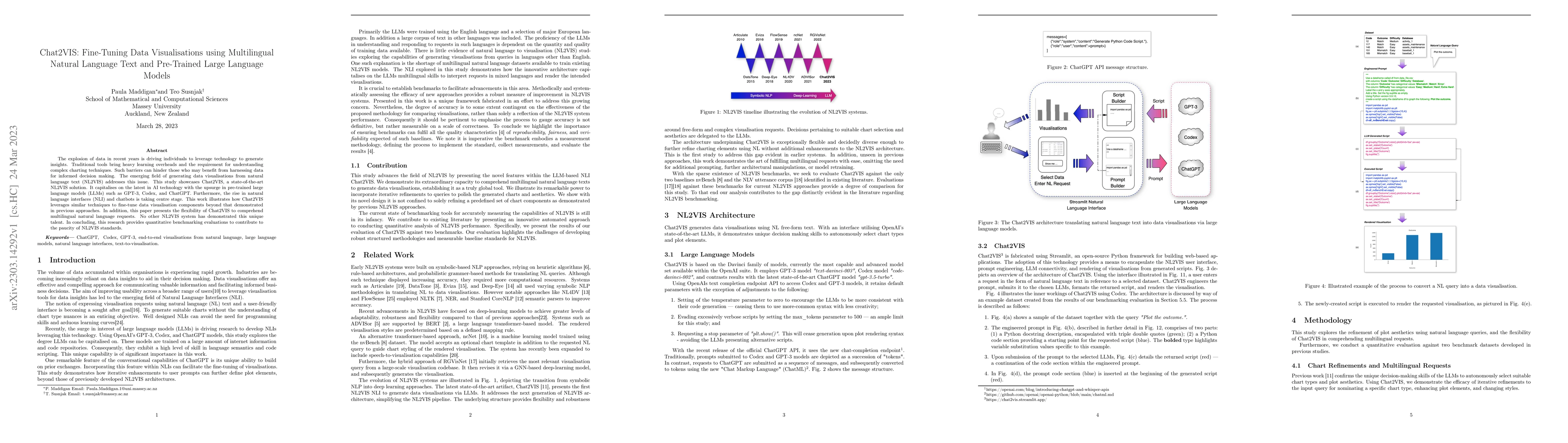 Thumbnail for Chat2VIS: Fine-Tuning Data Visualisations using Multilingual Natural
  Language Text and Pre-Trained Large Language Models