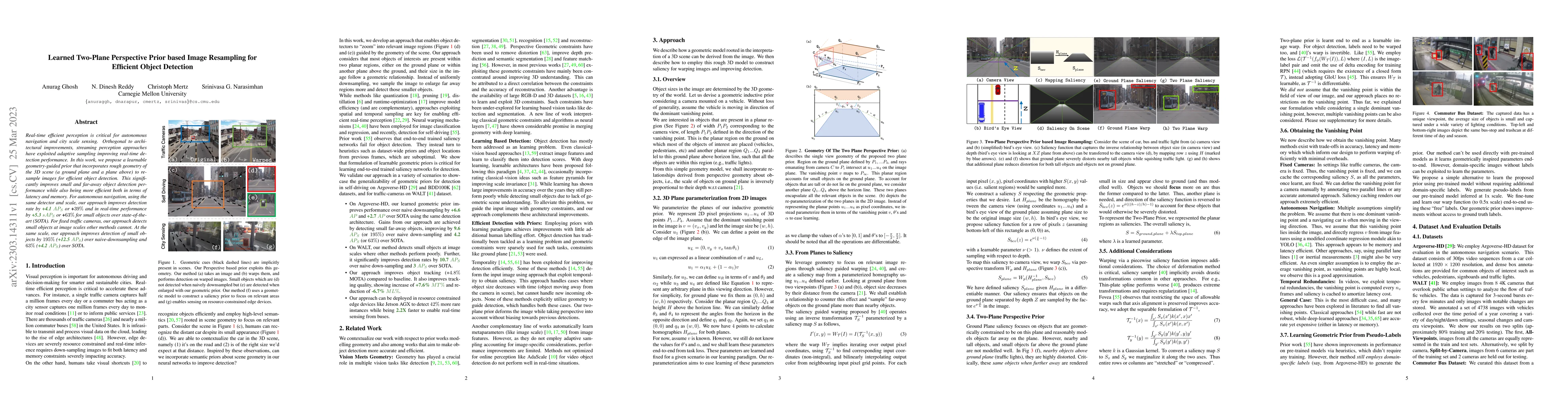 Thumbnail for Learned Two-Plane Perspective Prior based Image Resampling for Efficient
  Object Detection