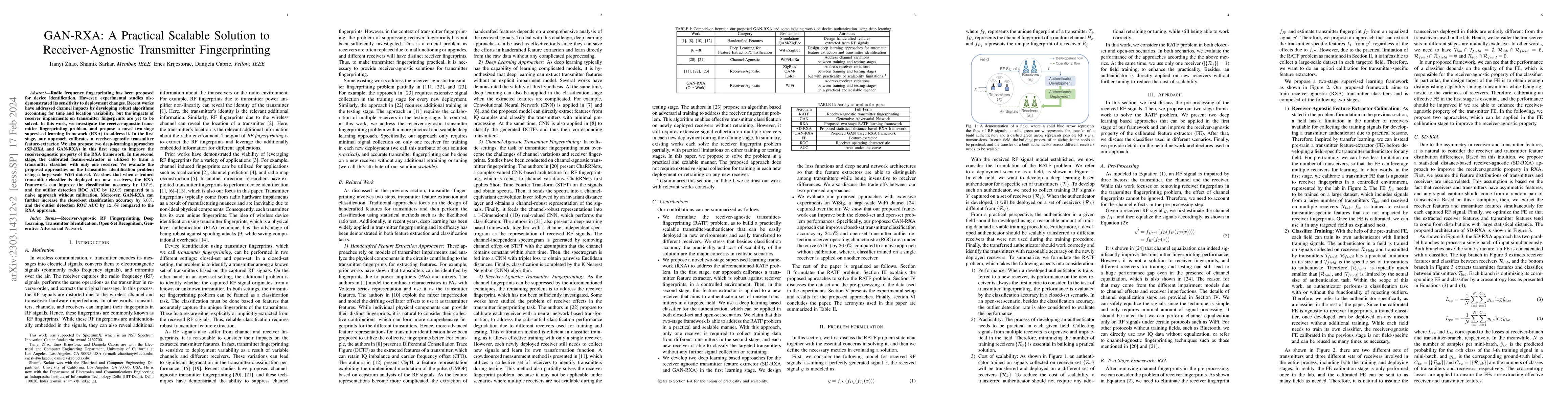 Thumbnail for GAN-RXA: A Practical Scalable Solution to Receiver-Agnostic Transmitter
  Fingerprinting