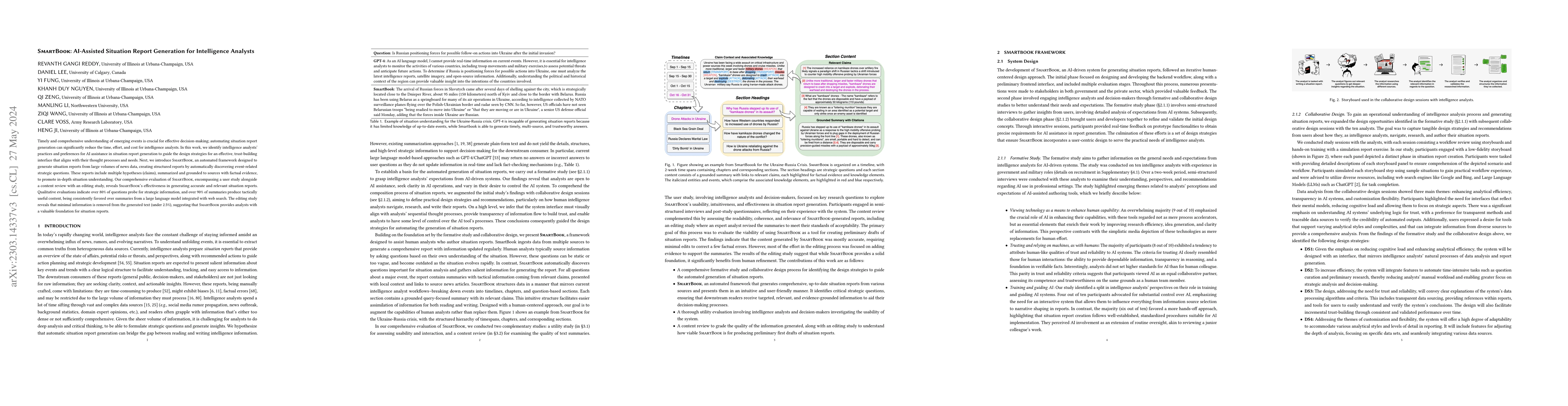 Thumbnail for SmartBook: AI-Assisted Situation Report Generation for Intelligence
  Analysts