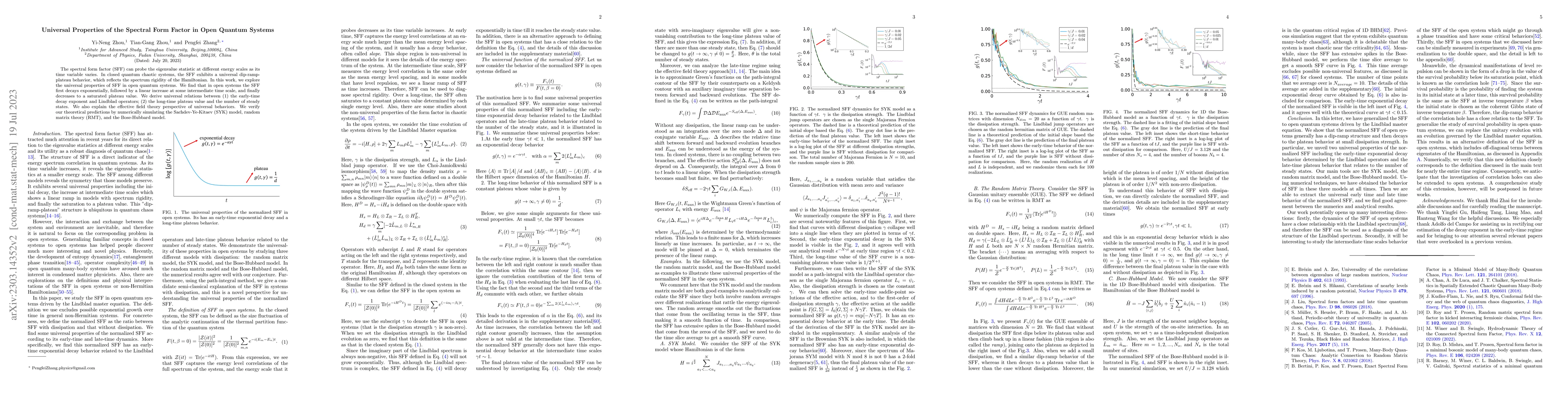 Thumbnail for Universal Properties of the Spectral Form Factor in Open Quantum Systems