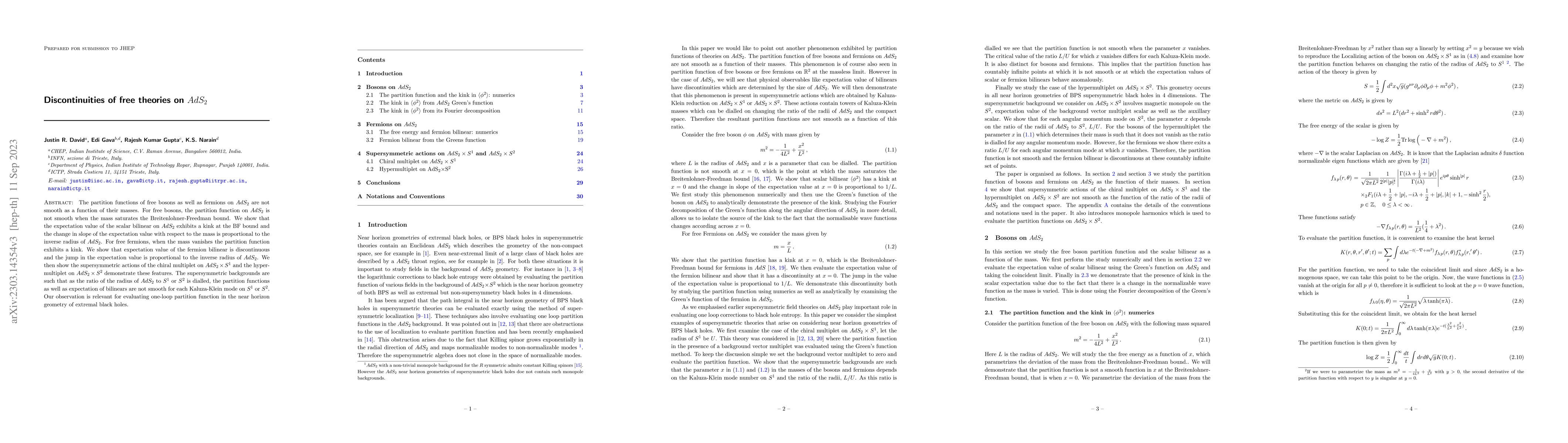 Thumbnail for Discontinuities of free theories on $AdS_2$