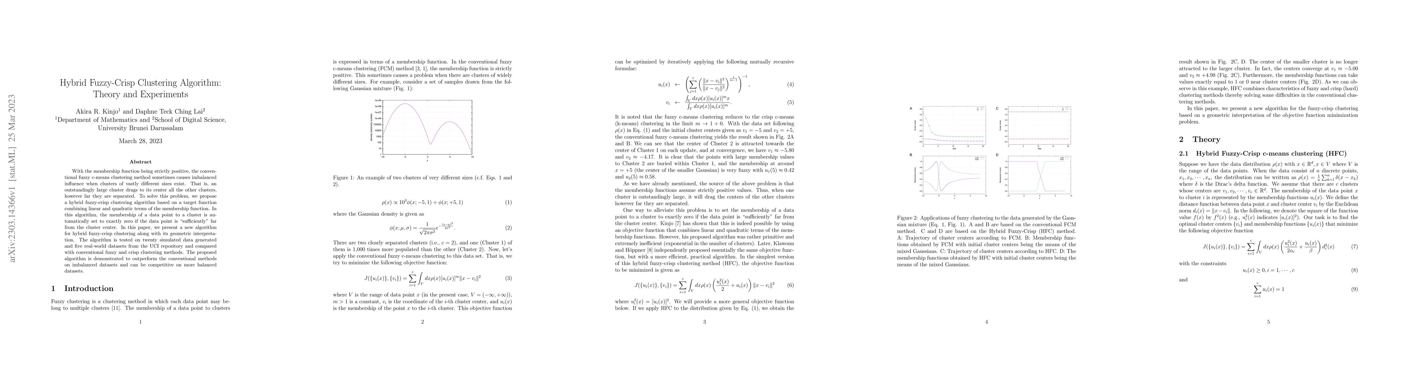 Thumbnail for Hybrid Fuzzy-Crisp Clustering Algorithm: Theory and Experiments