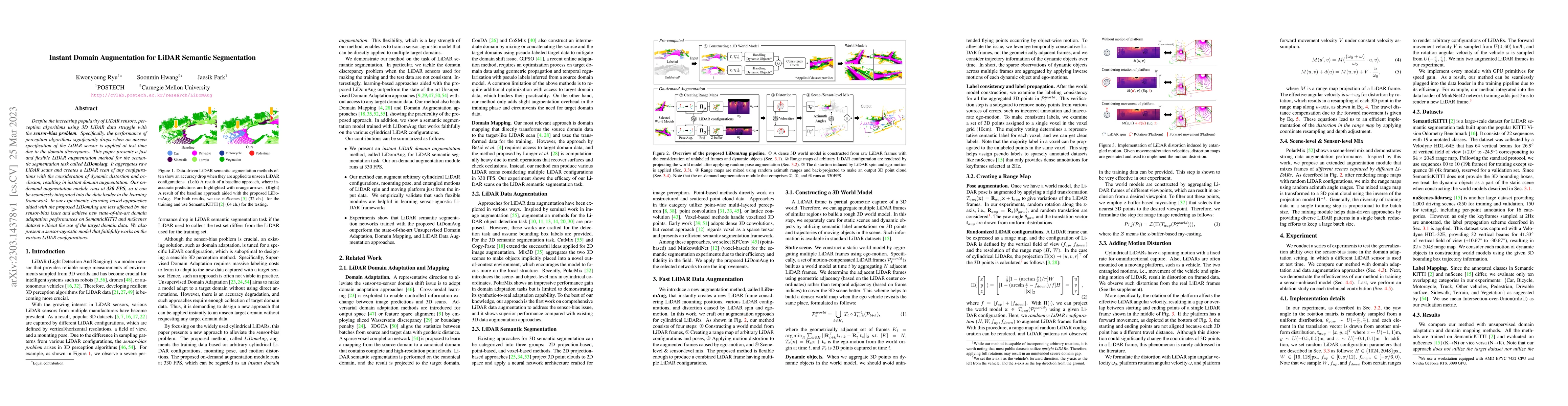Thumbnail for Instant Domain Augmentation for LiDAR Semantic Segmentation