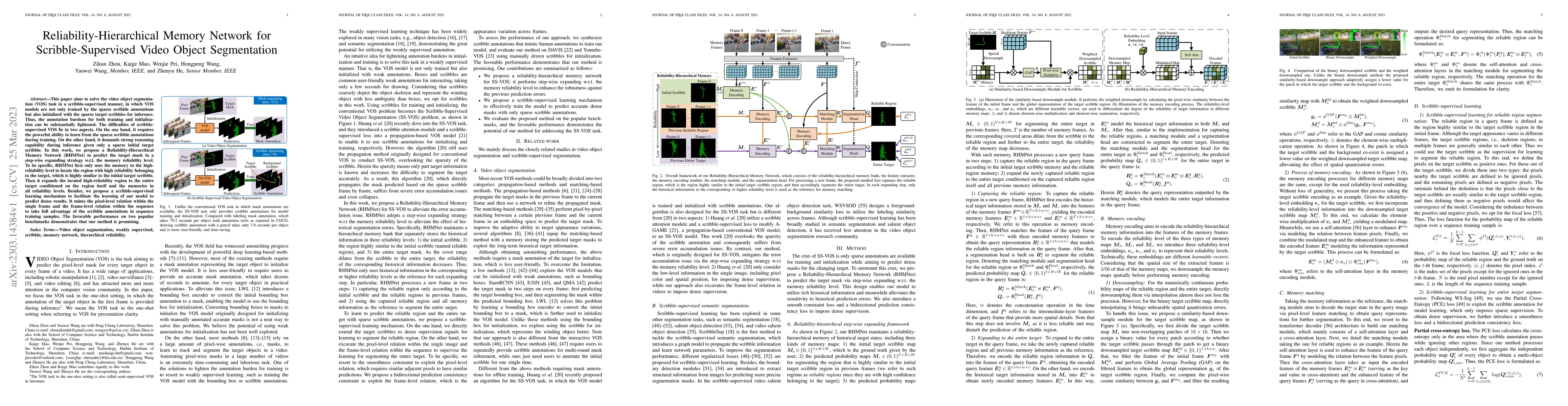Thumbnail for Reliability-Hierarchical Memory Network for Scribble-Supervised Video
  Object Segmentation