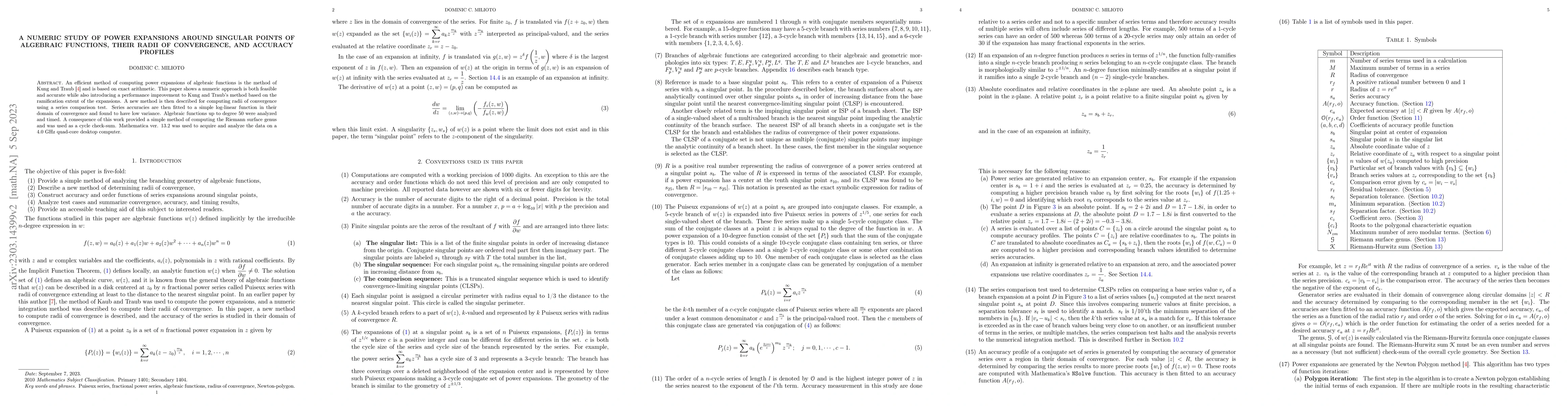 Thumbnail for A numeric study of power expansions around singular points of algebraic
  functions, their radii of convergence, and accuracy profiles