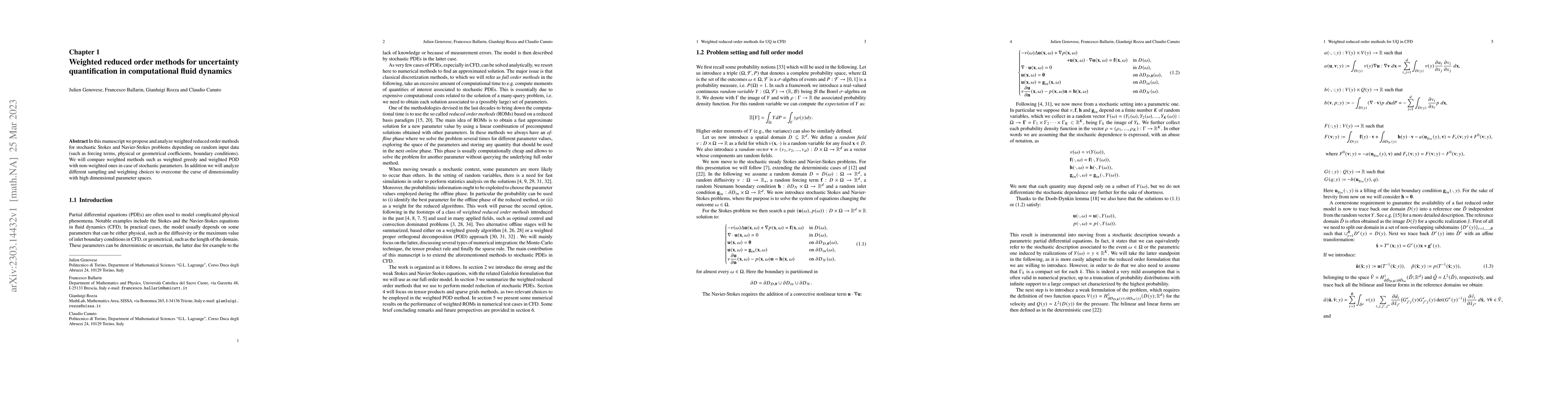 Thumbnail for Weighted reduced order methods for uncertainty quantification in
  computational fluid dynamics