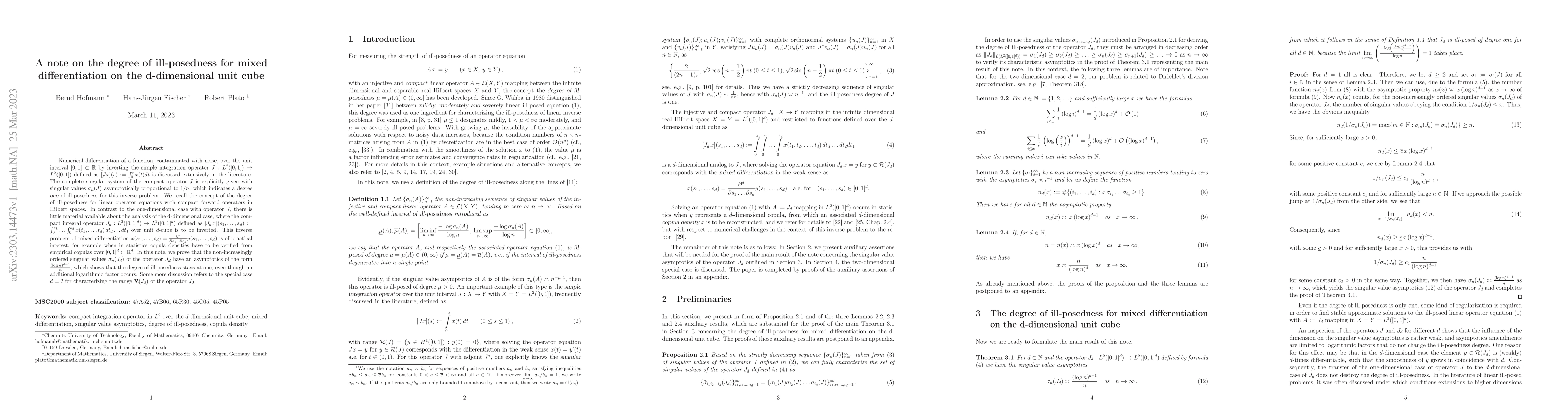 Thumbnail for A note on the degree of ill-posedness for mixed differentiation on the
  d-dimensional unit cube