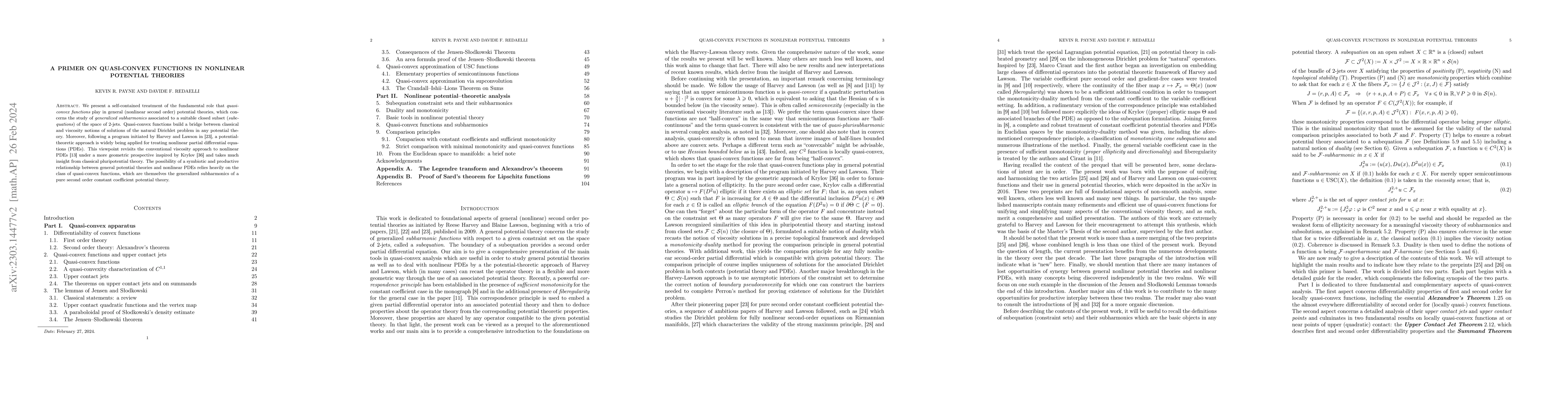 Thumbnail for A primer on quasi-convex functions in nonlinear potential theories