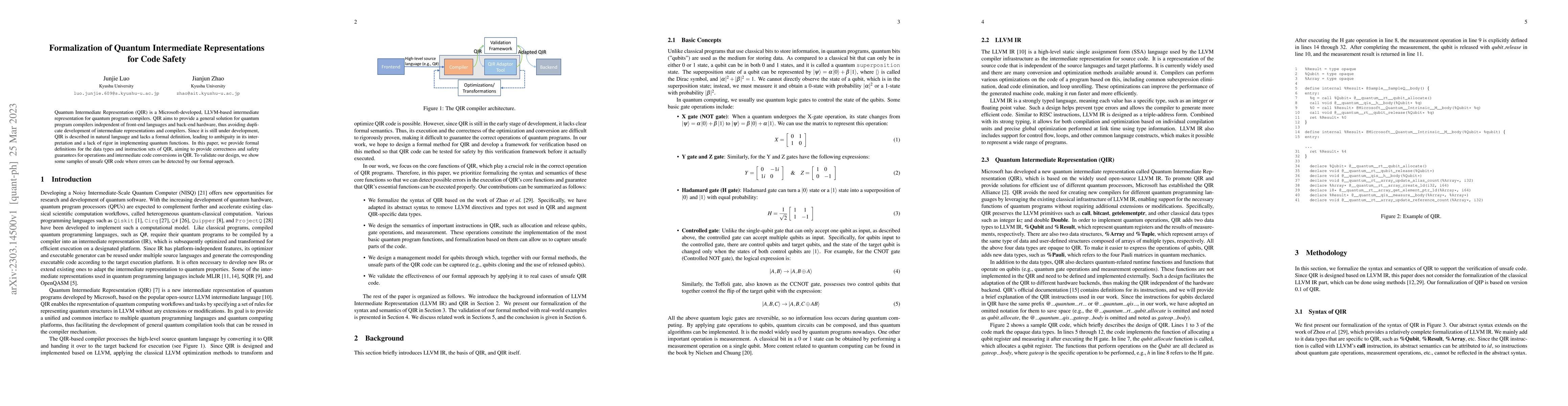 Thumbnail for Formalization of Quantum Intermediate Representations for Code Safety