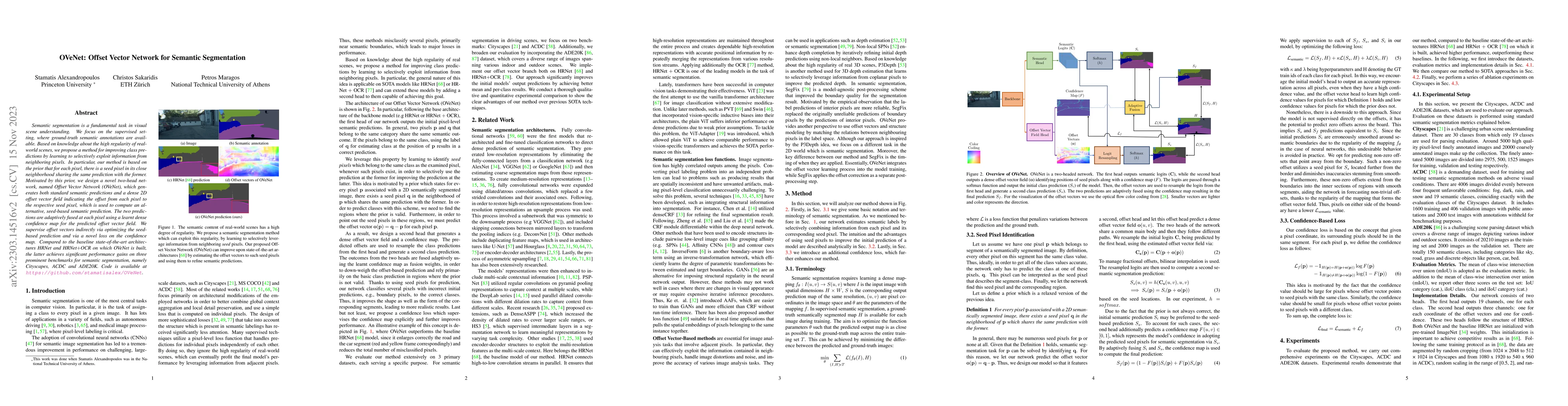Thumbnail for OVeNet: Offset Vector Network for Semantic Segmentation