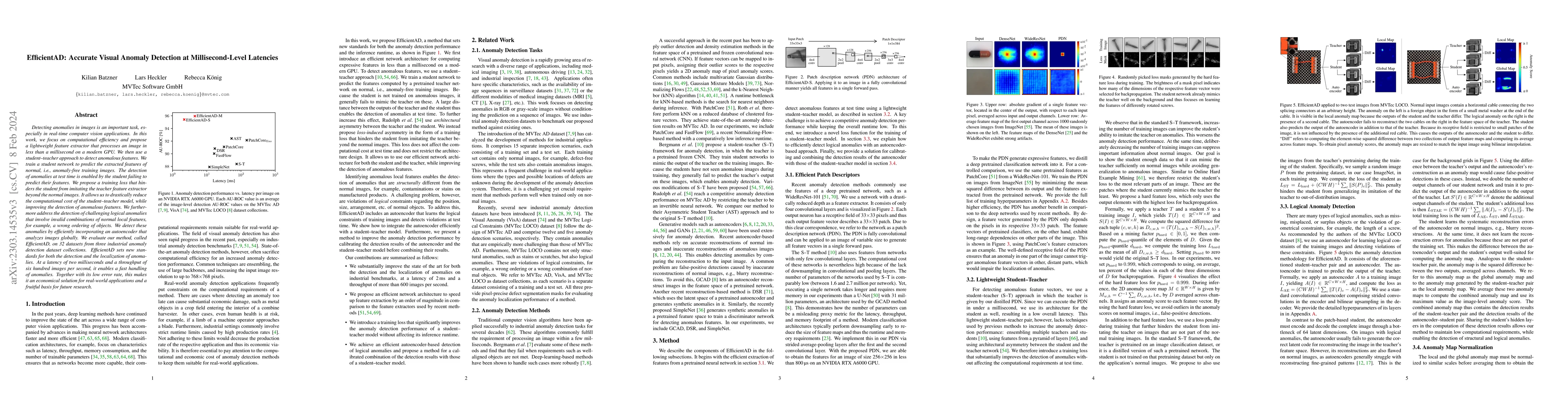 Thumbnail for EfficientAD: Accurate Visual Anomaly Detection at Millisecond-Level
  Latencies