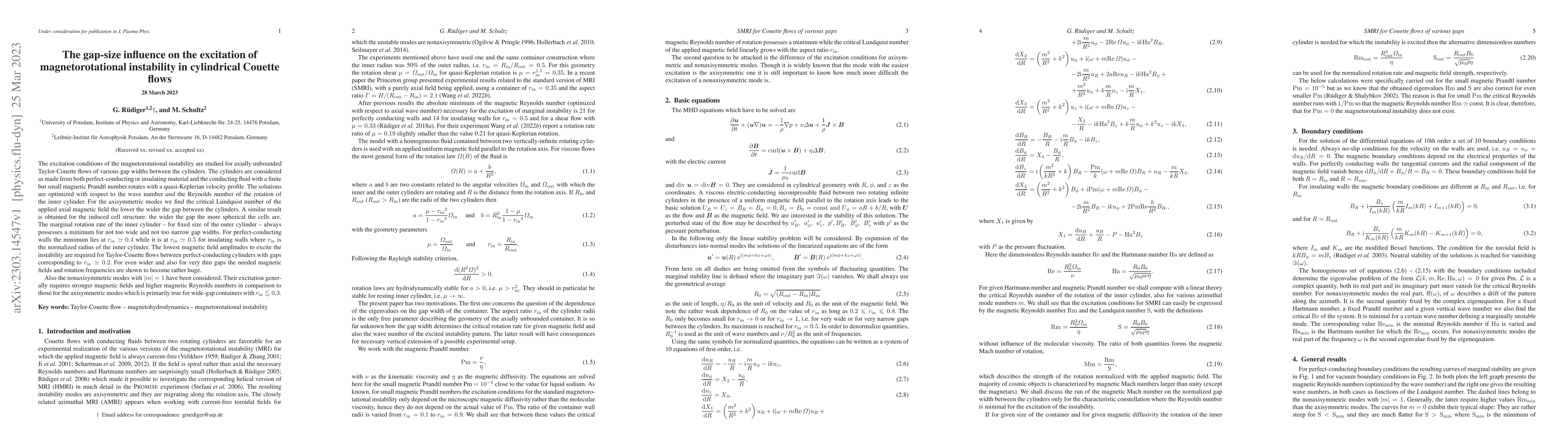Thumbnail for The gap-size influence on the excitation of magnetorotational
  instability in cylindrical Couette flows