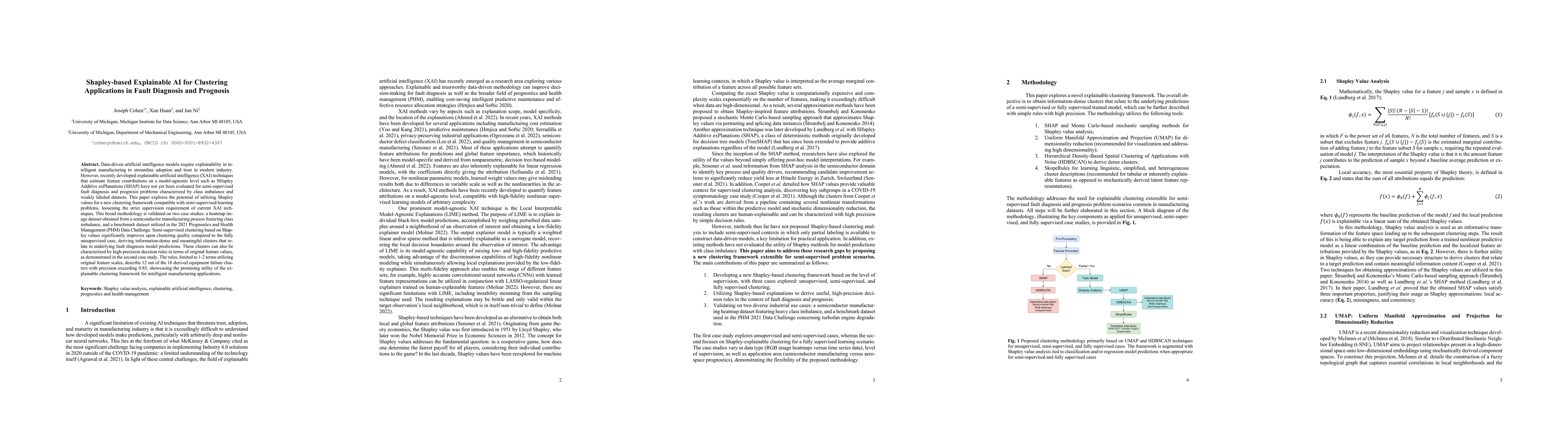 Thumbnail for Shapley-based Explainable AI for Clustering Applications in Fault
  Diagnosis and Prognosis