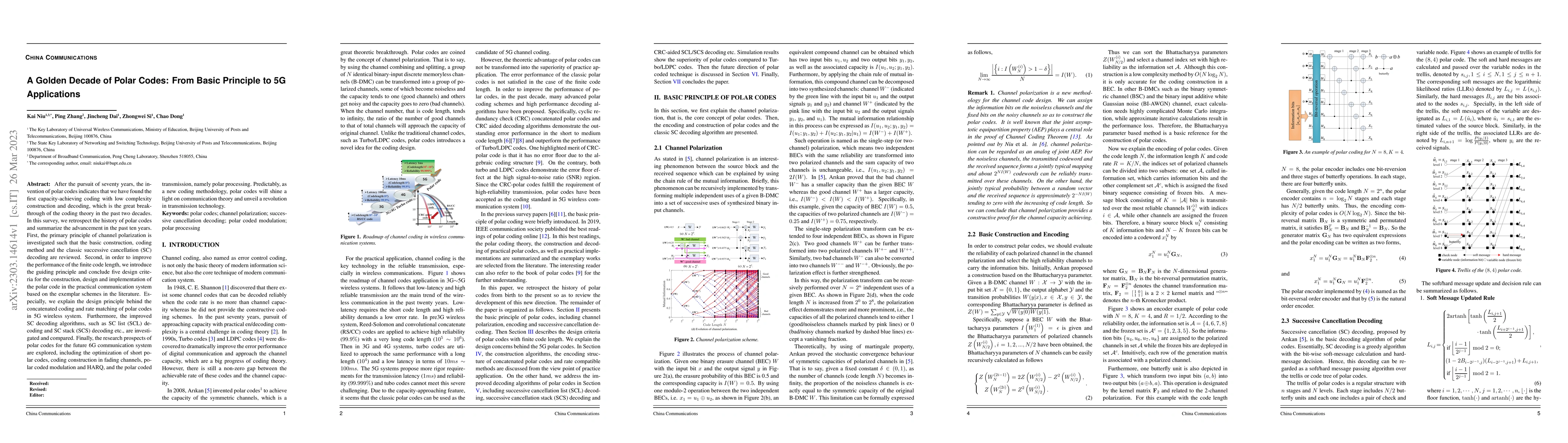 Thumbnail for A Golden Decade of Polar Codes: From Basic Principle to 5G Applications
