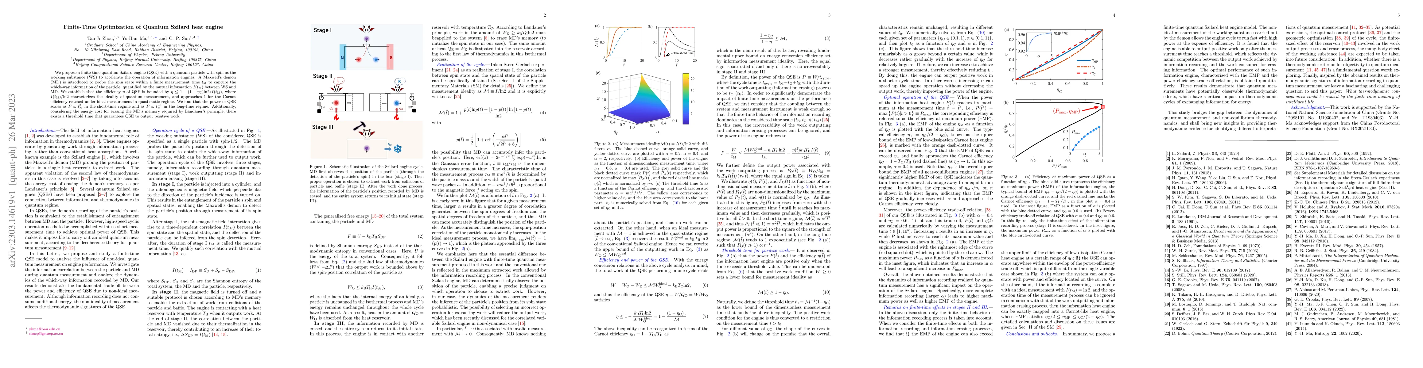 Thumbnail for Finite-Time Optimization of Quantum Szilard heat engine