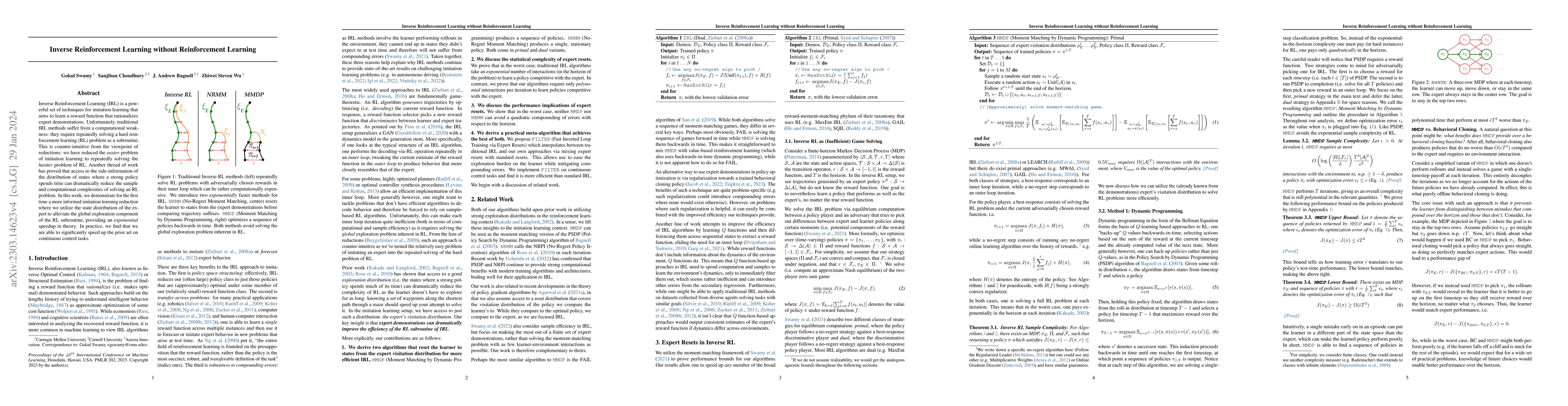 Thumbnail for Inverse Reinforcement Learning without Reinforcement Learning
