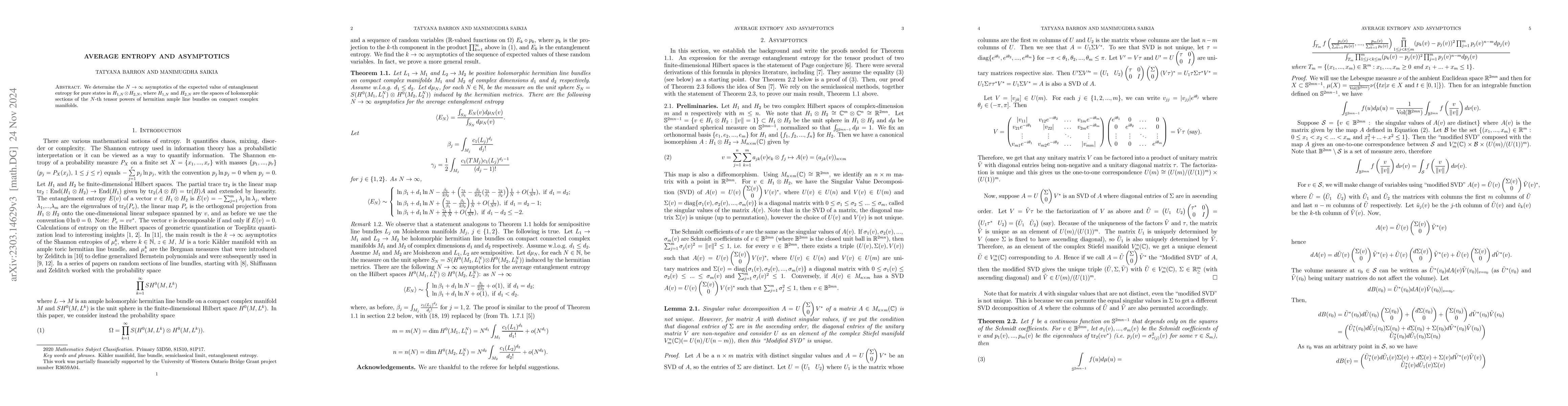 Thumbnail for Average entropy and asymptotics