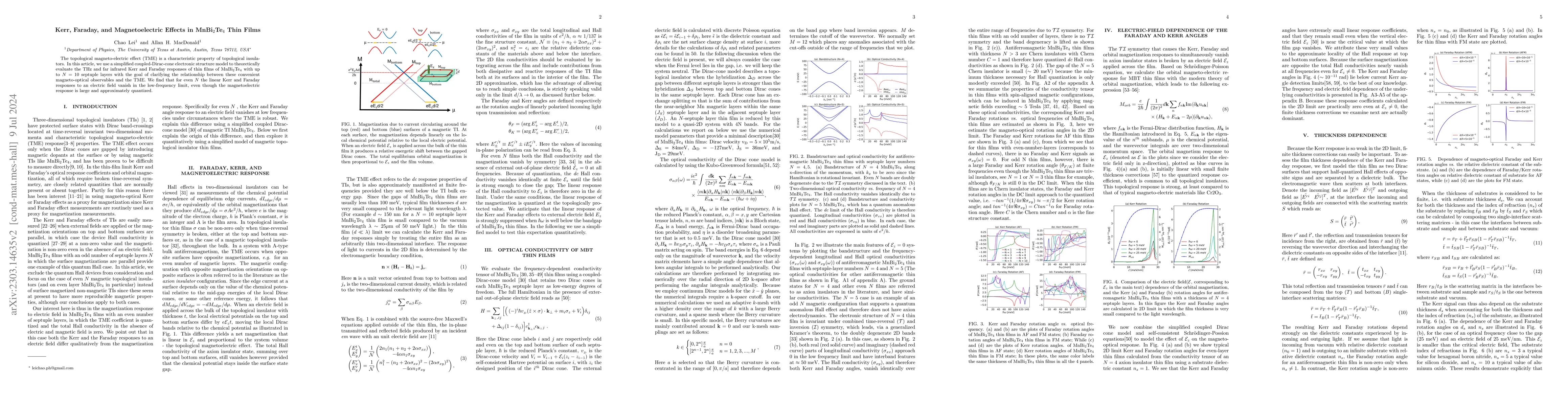 Thumbnail for Kerr, Faraday, and Magnetoelectric Effects in MnBi$_2$Te$_4$ Thin Films