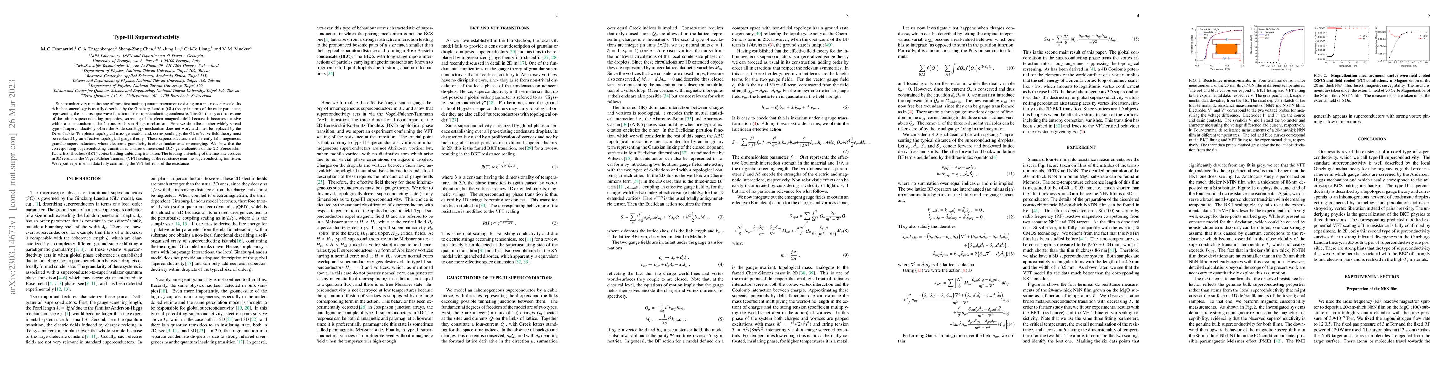 Thumbnail for Type III superconductivity