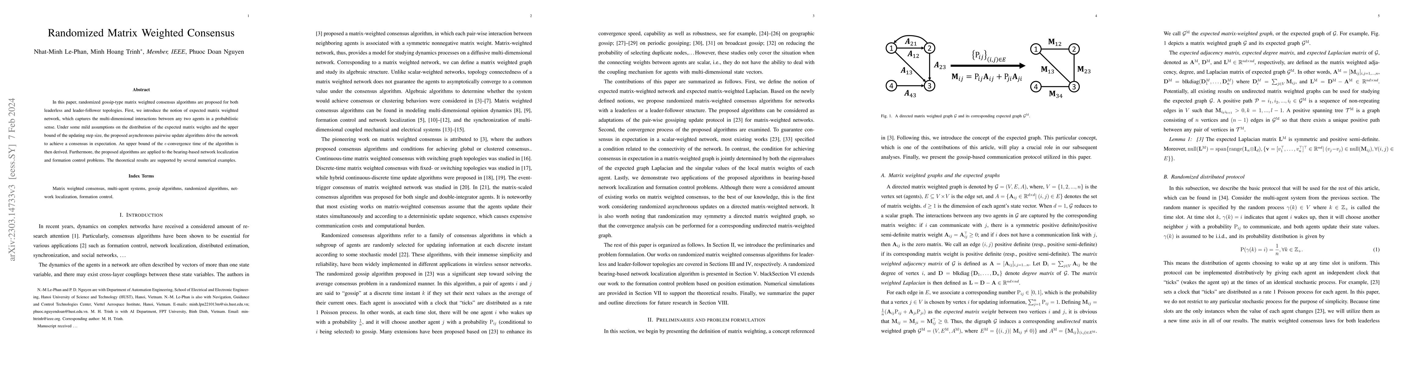 Thumbnail for Randomized Matrix Weighted Consensus