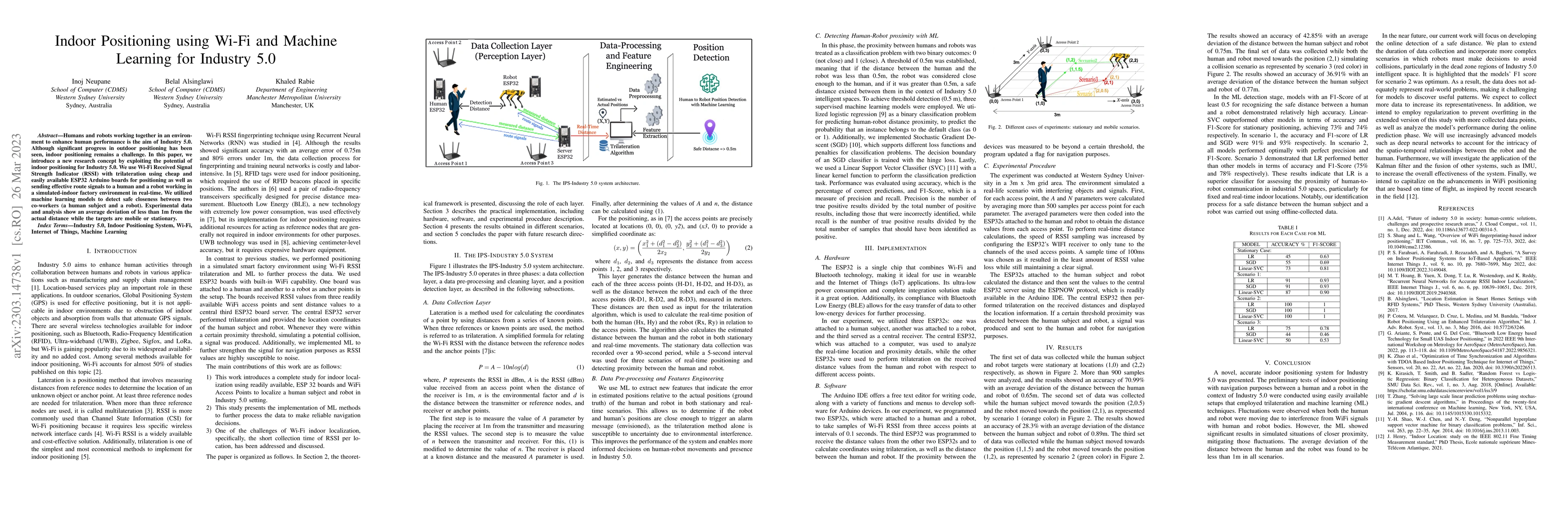 Thumbnail for Indoor Positioning using Wi-Fi and Machine Learning for Industry 5.0
