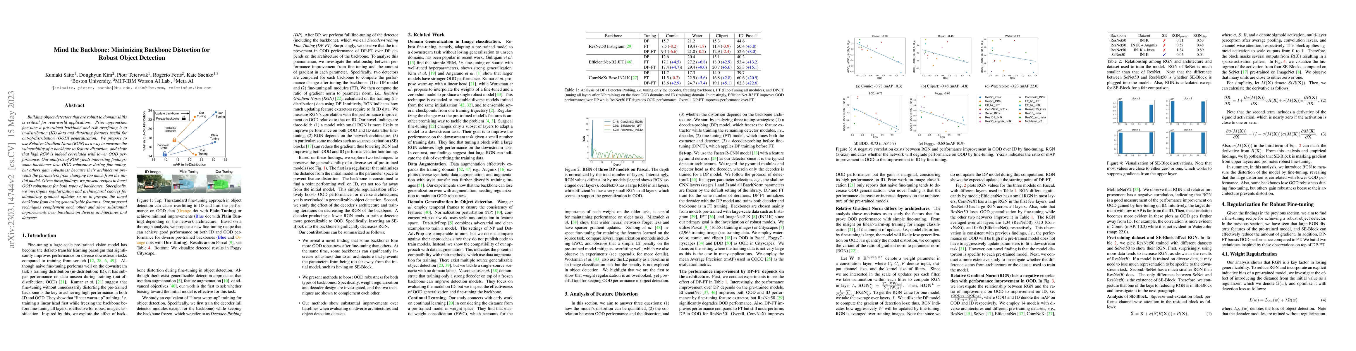 Thumbnail for Mind the Backbone: Minimizing Backbone Distortion for Robust Object
  Detection