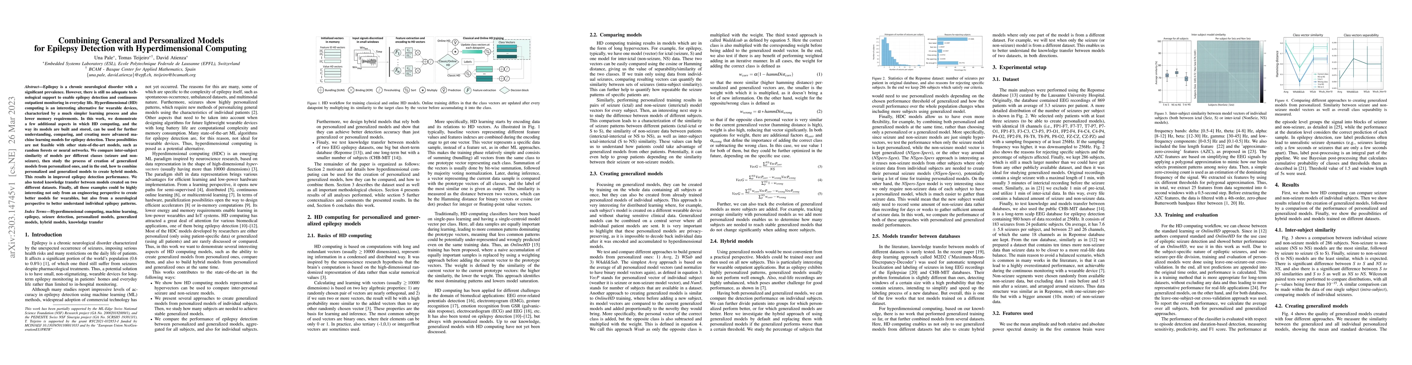 Thumbnail for Combining General and Personalized Models for Epilepsy Detection with
  Hyperdimensional Computing