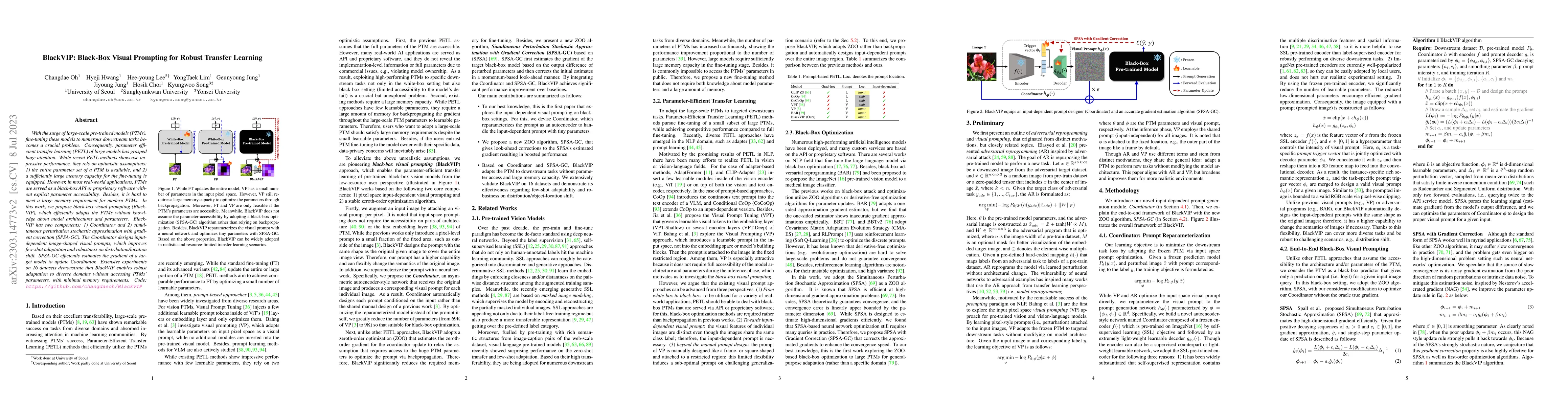 Thumbnail for BlackVIP: Black-Box Visual Prompting for Robust Transfer Learning