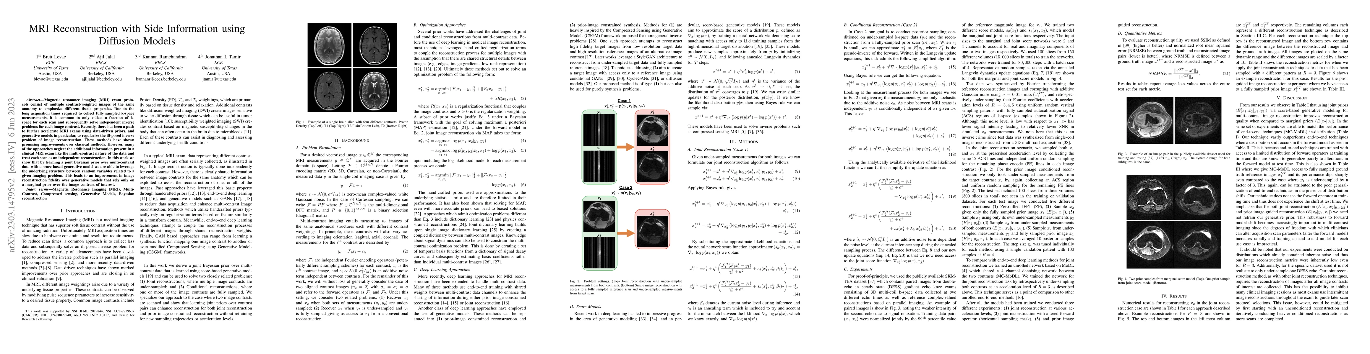 Thumbnail for MRI Reconstruction with Side Information using Diffusion Models