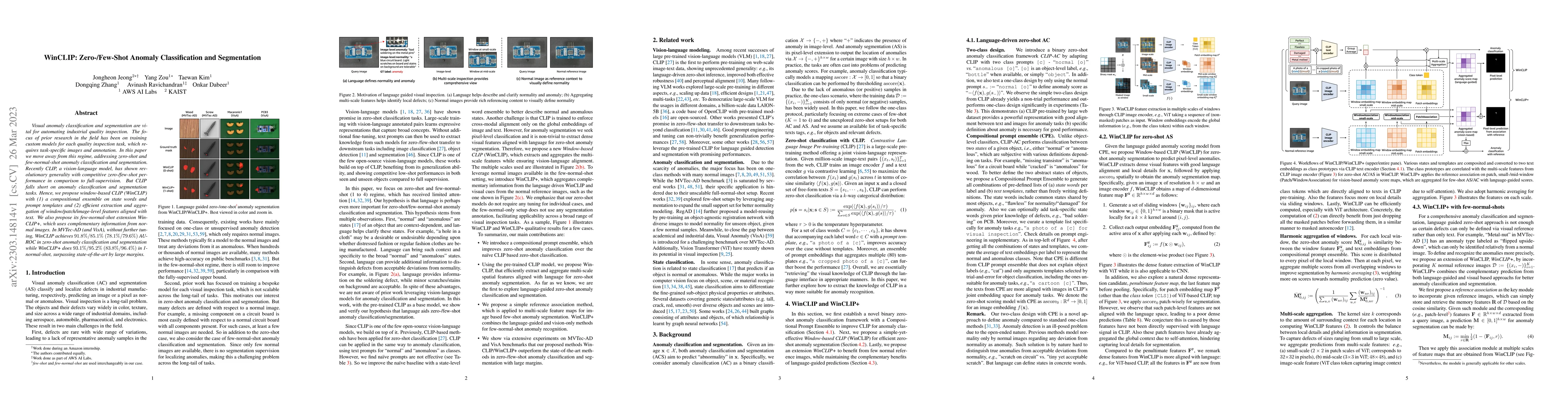 Thumbnail for WinCLIP: Zero-/Few-Shot Anomaly Classification and Segmentation