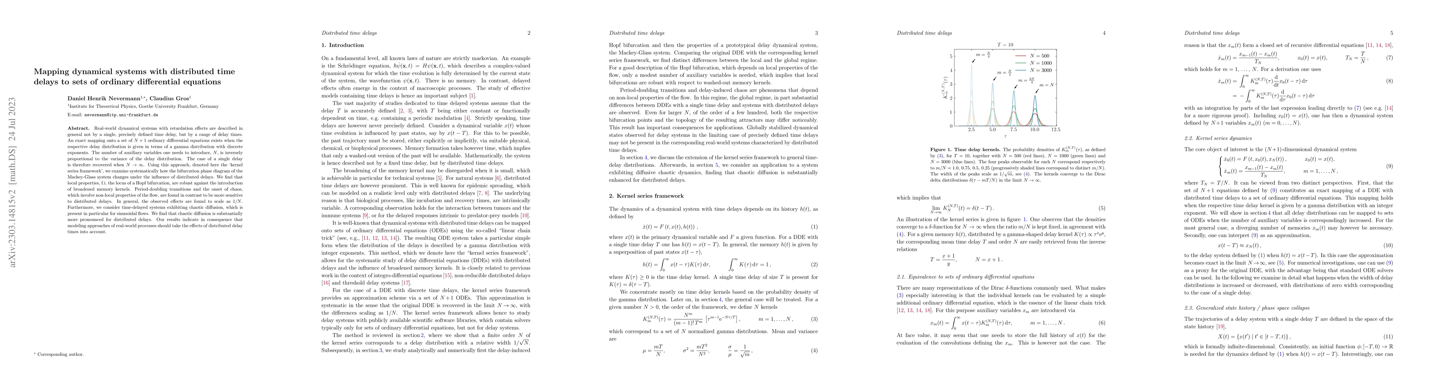 Thumbnail for Mapping dynamical systems with distributed time delays to sets of
  ordinary differential equations