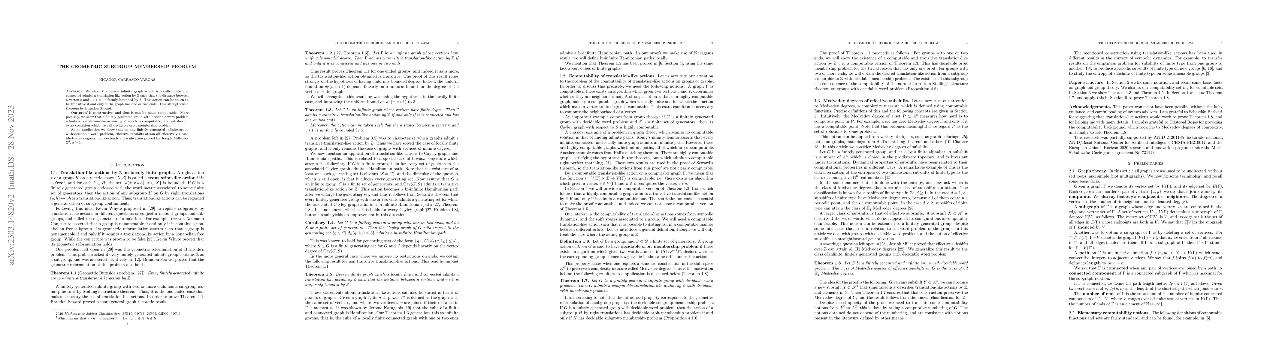 Thumbnail for The geometric subgroup membership problem