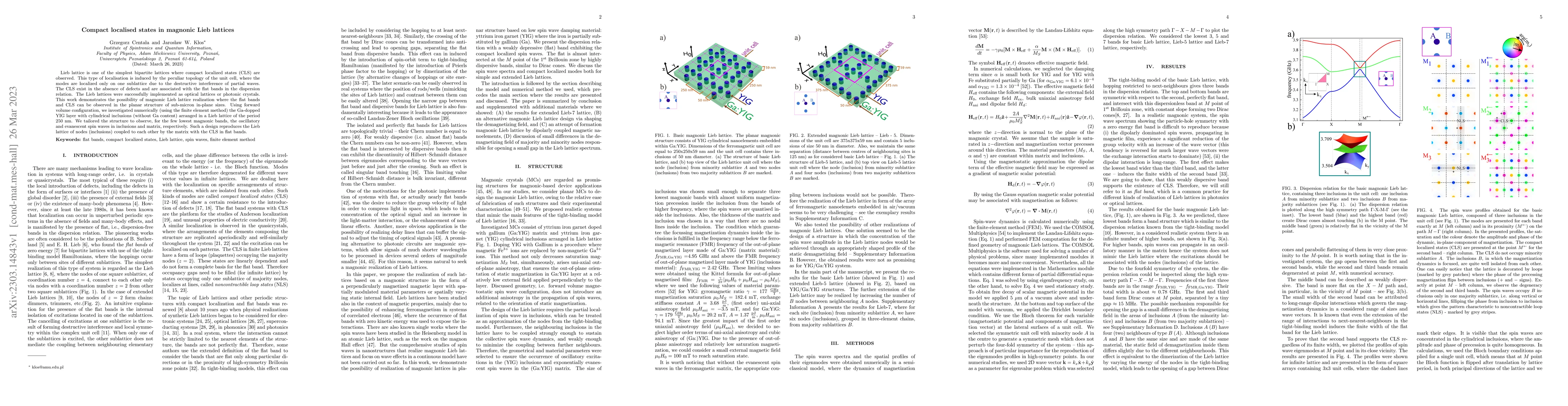 Thumbnail for Compact localised states in magnonic Lieb lattices