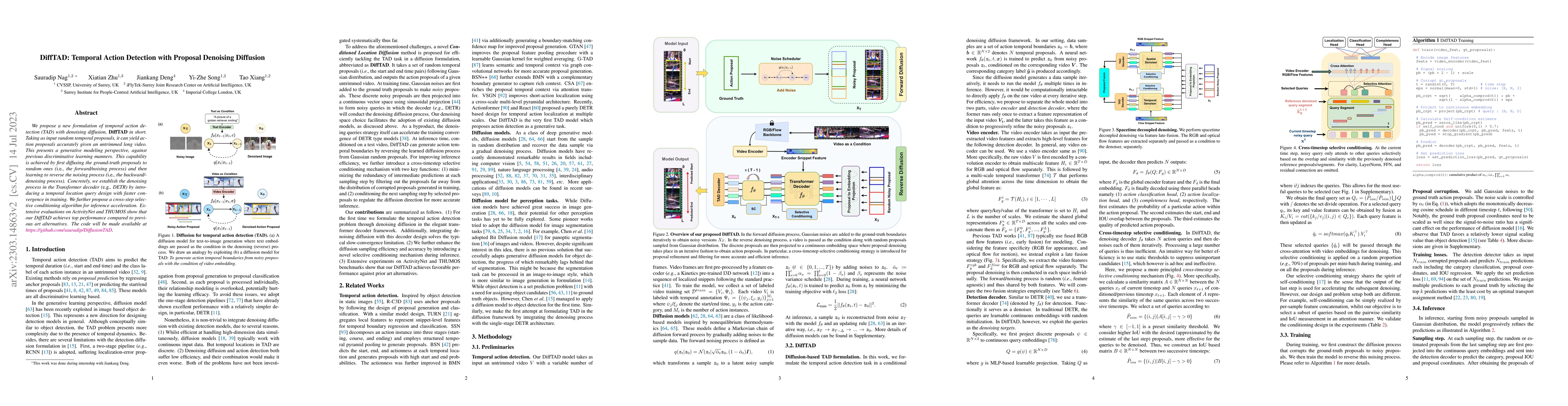 Thumbnail for DiffTAD: Temporal Action Detection with Proposal Denoising Diffusion
