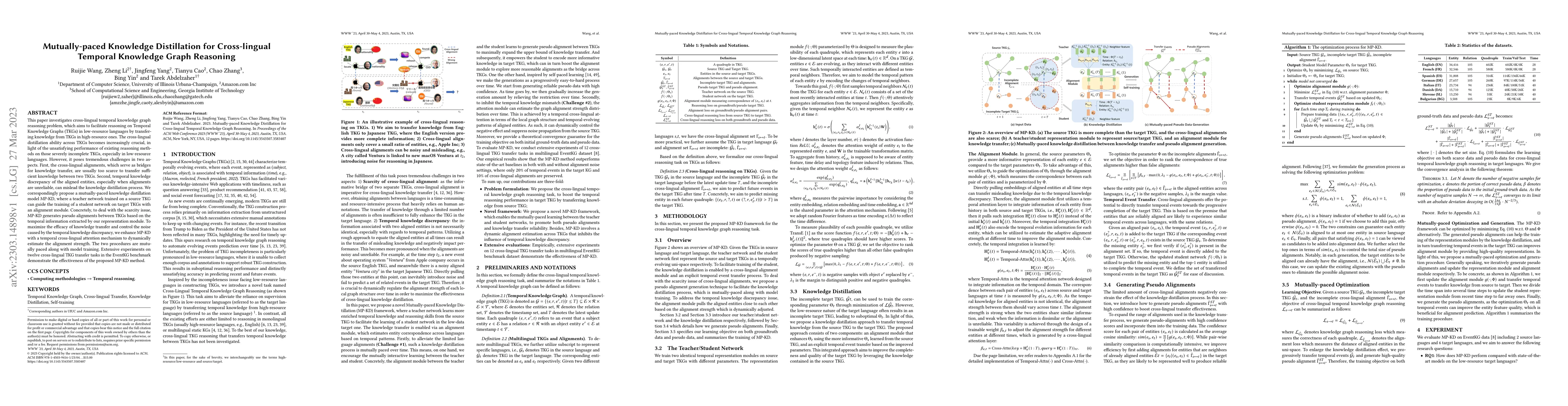 Thumbnail for Mutually-paced Knowledge Distillation for Cross-lingual Temporal
  Knowledge Graph Reasoning