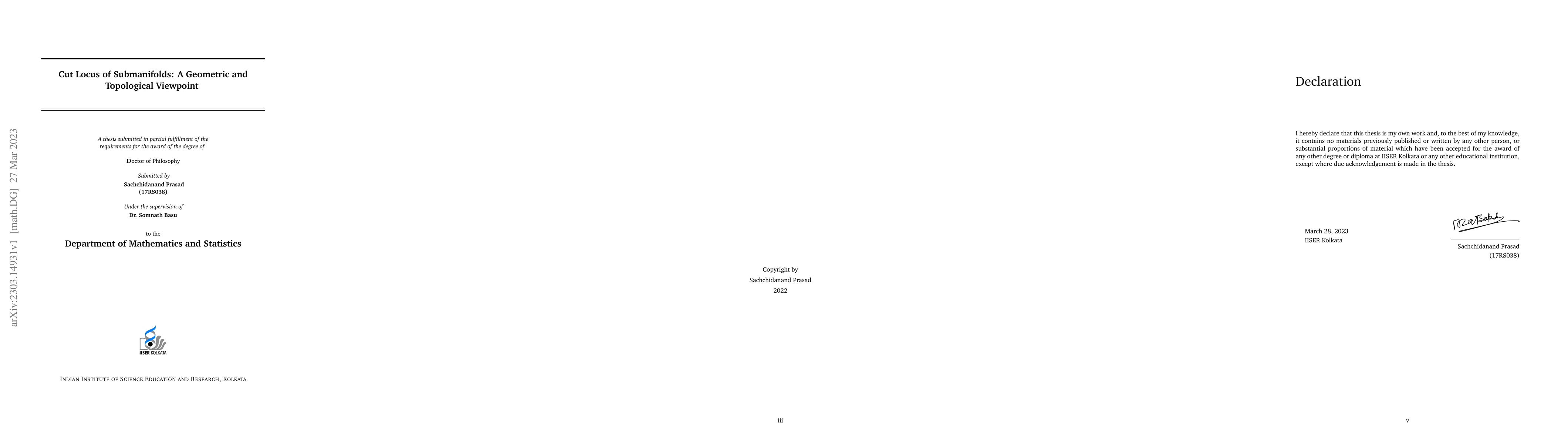 Thumbnail for Cut Locus of Submanifolds: A Geometric and Topological Viewpoint