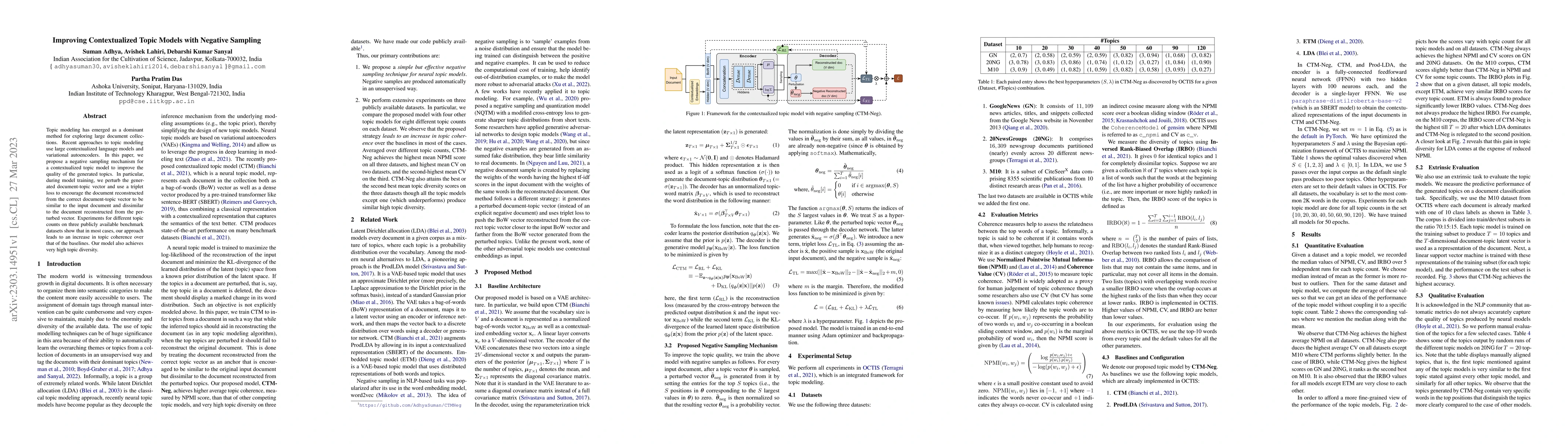 Thumbnail for Improving Contextualized Topic Models with Negative Sampling
