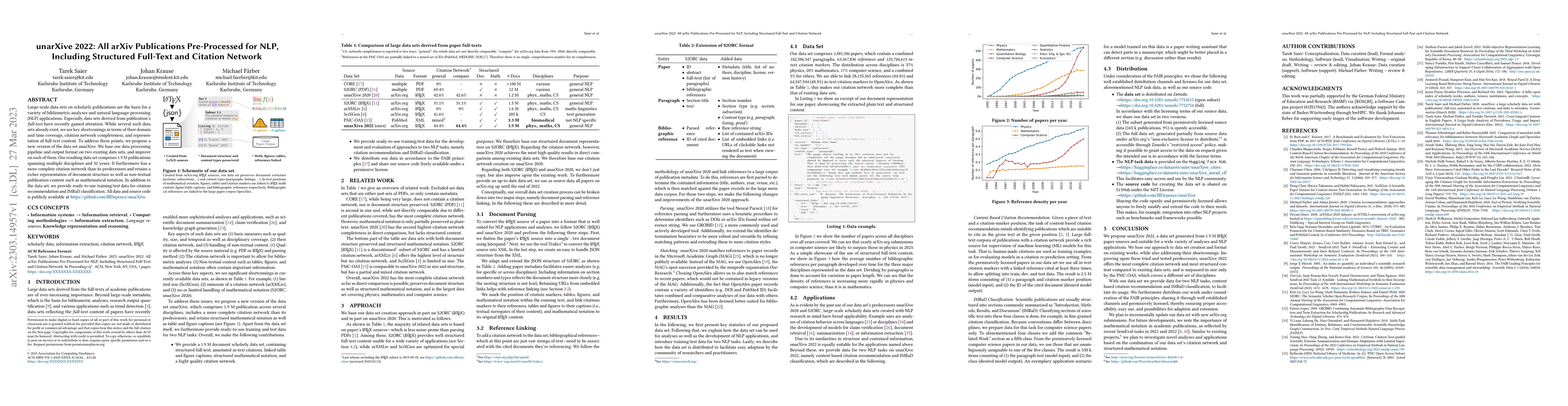 Thumbnail for unarXive 2022: All arXiv Publications Pre-Processed for NLP, Including
  Structured Full-Text and Citation Network