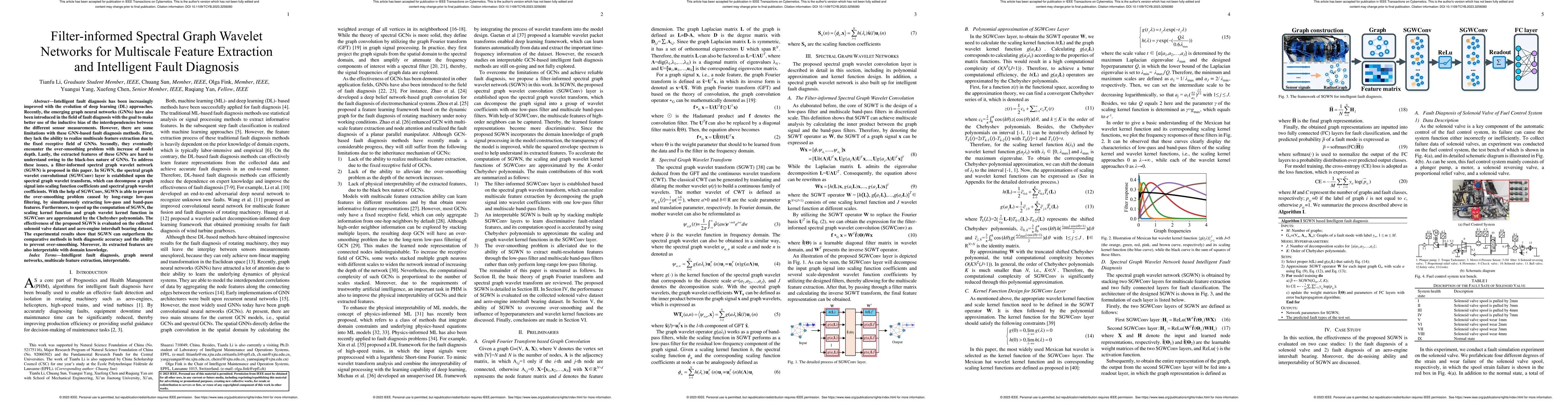 Thumbnail for Filter-informed Spectral Graph Wavelet Networks for Multiscale Feature
  Extraction and Intelligent Fault Diagnosis