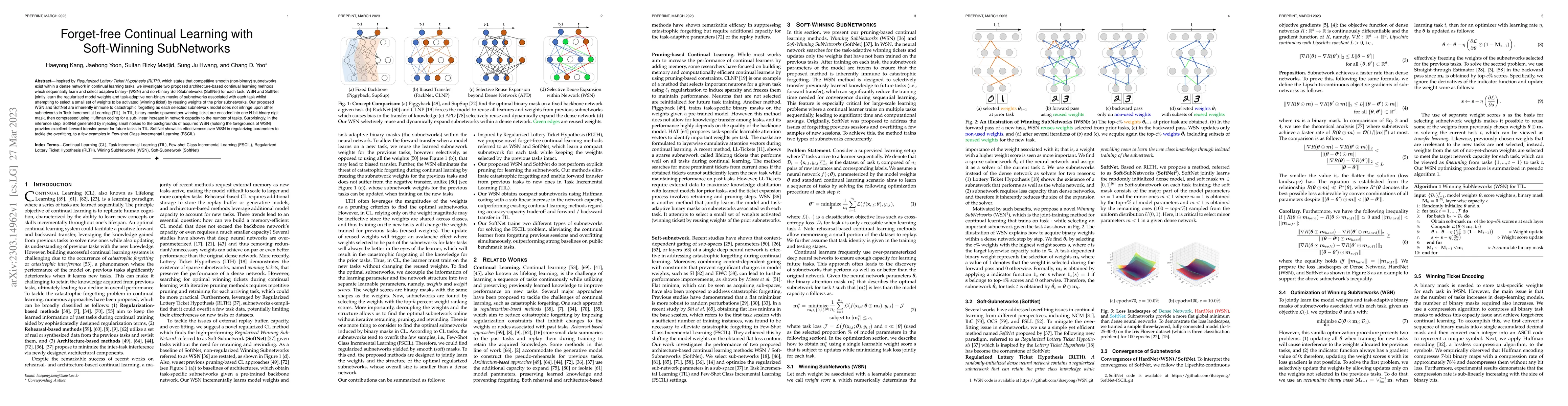 Thumbnail for Forget-free Continual Learning with Soft-Winning SubNetworks
